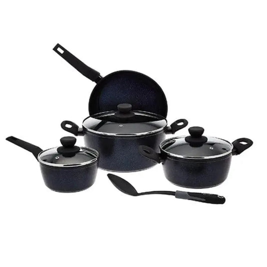 THS 8 Pcs Aluminium Non Stick Cookware Set, Induction