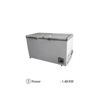 THS BD/BC-388 Electric Double Door Chest Freezer Flat or Curved Bottom Structure, Power 1.48 KW - HorecaStore