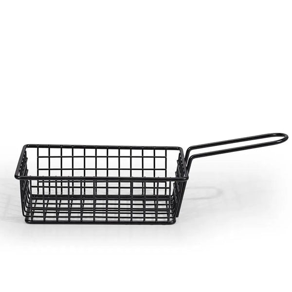 Wundermaxx Carbon Metal Wire Rectangle Frying Basket Black 25*10*5.2cm