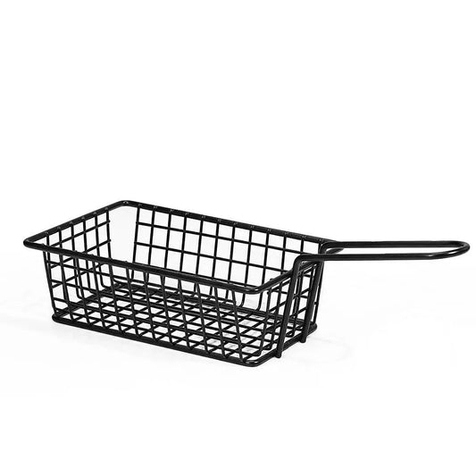 Wundermaxx Carbon Metal Wire Rectangle Frying Basket Black 25*10*5.2cm