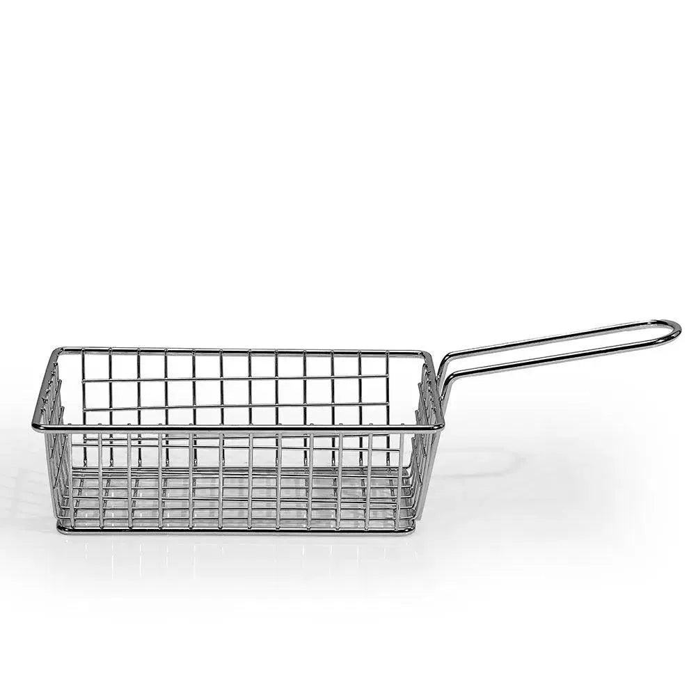 Wundermaxx Carbon Metal Wire Rectangle Frying Basket Silver 25*10*5.2cm