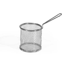 Wundermaxx Carbon Metal Wire Round Frying Basket Silver 15.5*8*8cm