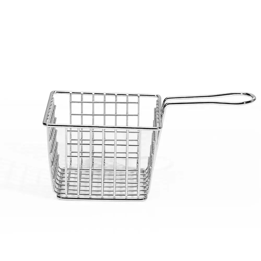 Wundermaxx Carbon Metal Wire Square Frying Basket Silver 18*10*7.5cm