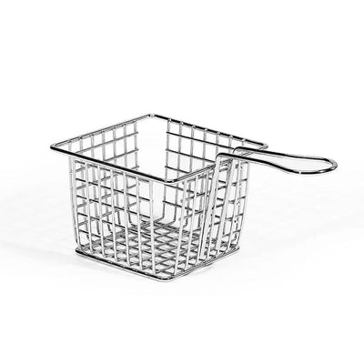 Wundermaxx Carbon Metal Wire Square Frying Basket Silver 18*10*7.5cm