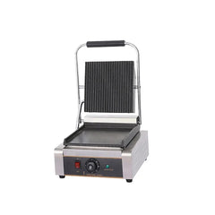 THS EG-811 Electric 1800W Full Grooved Single Contact Cast Iron Grill, 34 X 42 X 23 cm