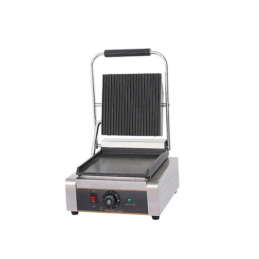 THS EG-811 Electric 1800W Full Grooved Single Contact Cast Iron Grill, 34 X 42 X 23 cm - HorecaStore