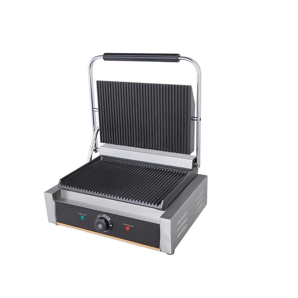 THS EG-811E Electric 1800W Full Grooved Single Contact Cast iron Grill, 46 X 42 X 23 cm - HorecaStore