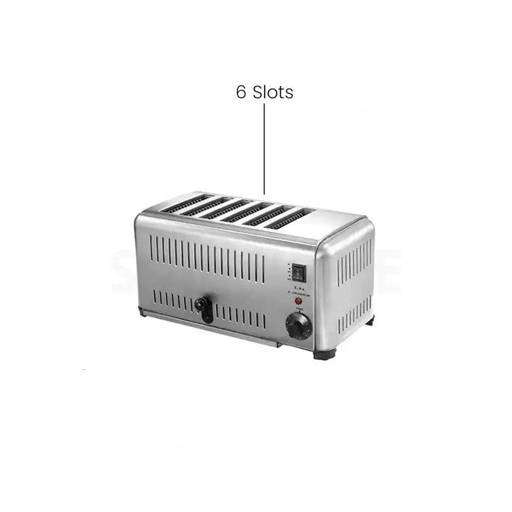 THS ETS-6 Electric 6 Slots Bread Toaster Round Edges Design, Power 2500W - HorecaStore