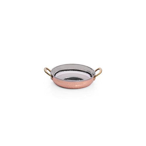 THS Hammered Finish Stainless Steel Heavy Frypan 13.5x3.75cm, 400ml copper