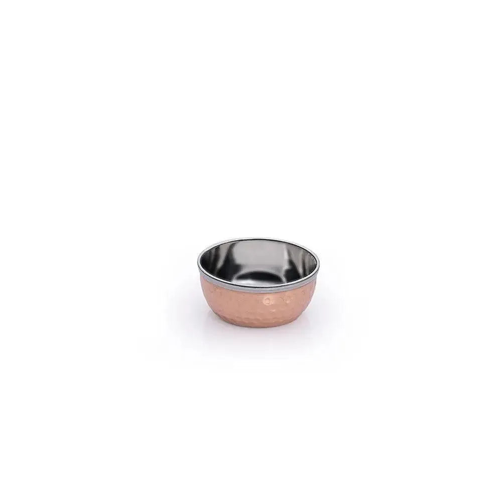 THS Hammered Finish Stainless Steel Vegetable Serving Bowl 8.8x3.9cm, 200ml Copper