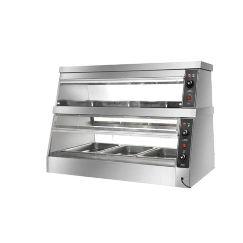 THS HW-6P-B Electric Food Warmer Display 3 Pan Compartment, Power 2.15 KW