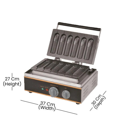 THS HX-119 Electric 6-Sticks Waffle Maker, Power 1.6 KW - HorecaStore