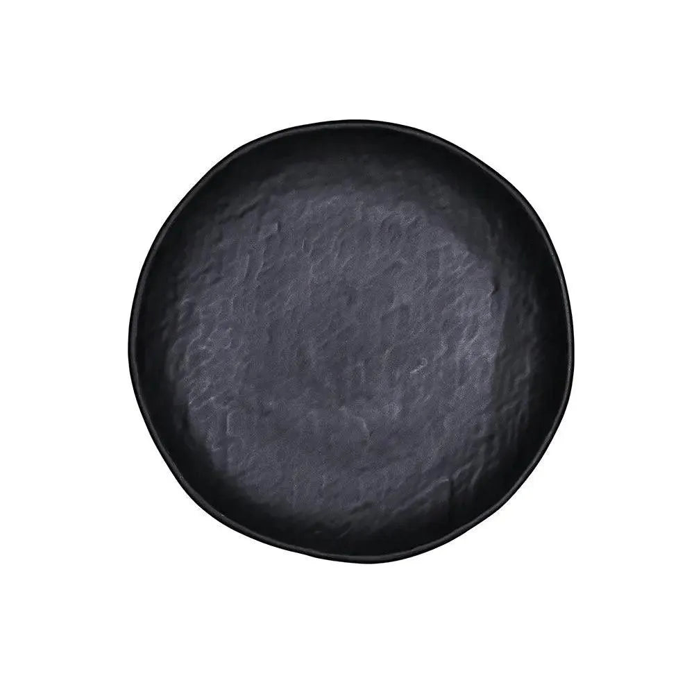 THS Melamine Hammered Finish Dinner Plate 10.5" Black