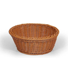 Wundermaxx PRBRB239 Poly Rattan Round Display Basket Brown, 23X9CM