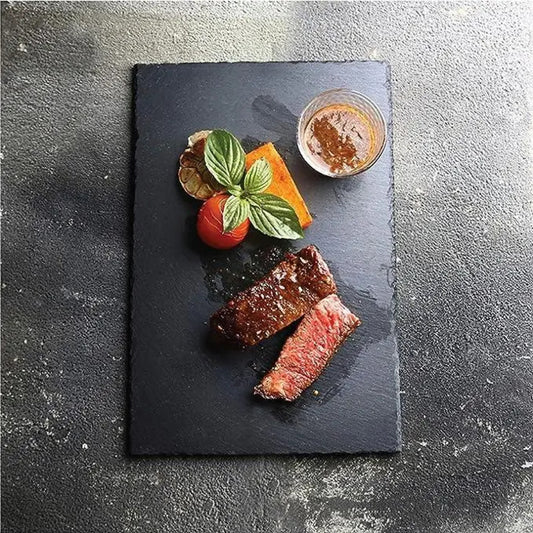 THS SL0006 rectangle Slate Plate 35X25CM Charcoal