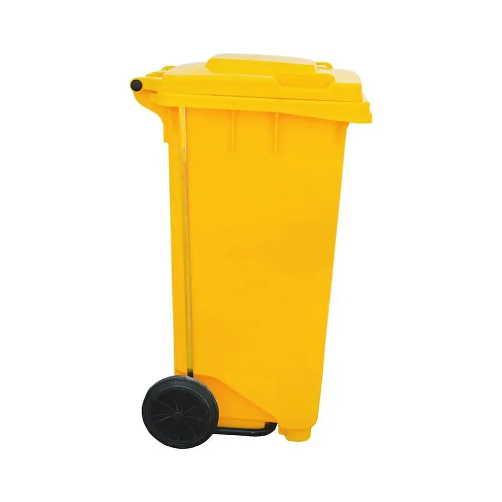 THS Waste Bin 120 Liters With Pedal, Yellow