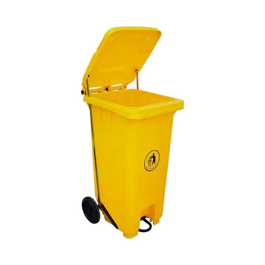 THS Waste Bin 240 Liters With Pedal, Yellow