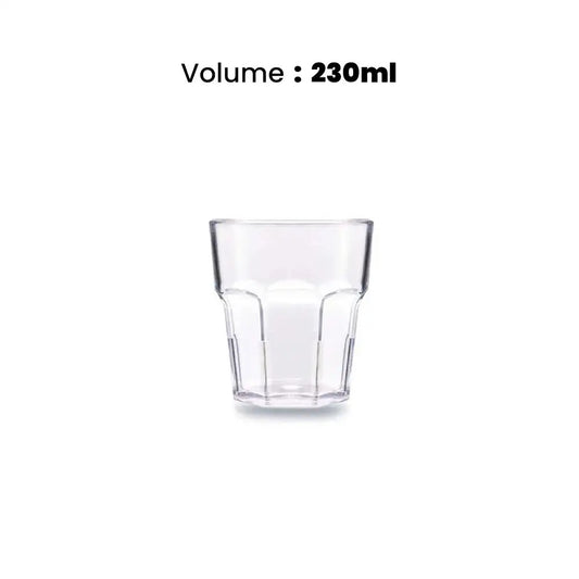 Tribeca Avanos Stackable Polycarbonate Pc Clear  Tumbler 230 ml, BOX QUANTITY 200 PCS