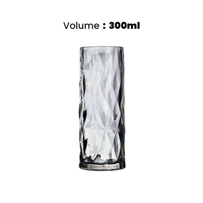 Tribeca Exclusive Prisma Polycarbonate Clear Grey Cocktail Glass 300+ml, BOX QUANTITY 30 PCS