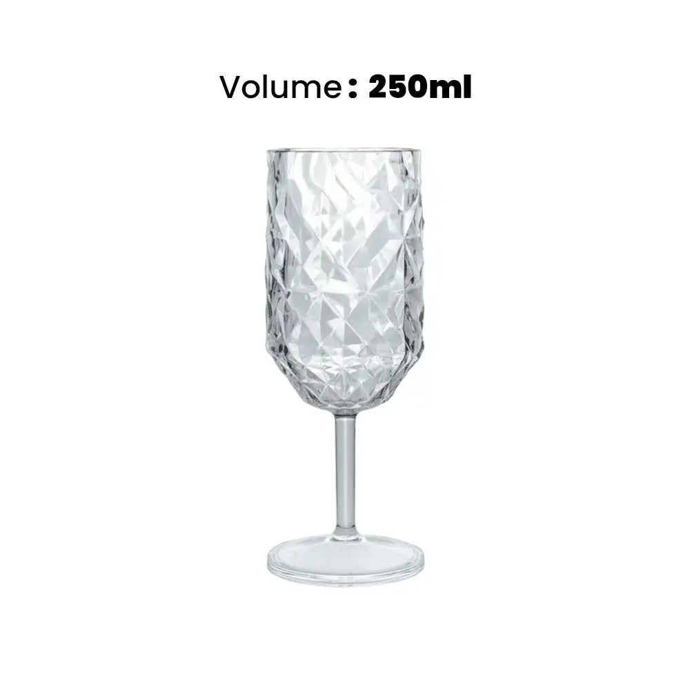 Tribeca Exclusive Prisma Polycarbonate Pc Clear Goblet  250 ml, BOX QUANTITY 36 PCS