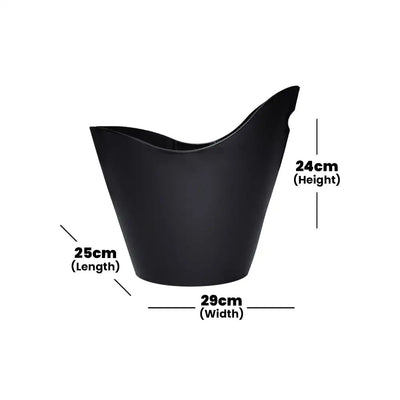 Tribeca Polycarbonate Black Champagne Bucket Ps 29 x 24 x cm, BOX QUANTITY 8 PCS