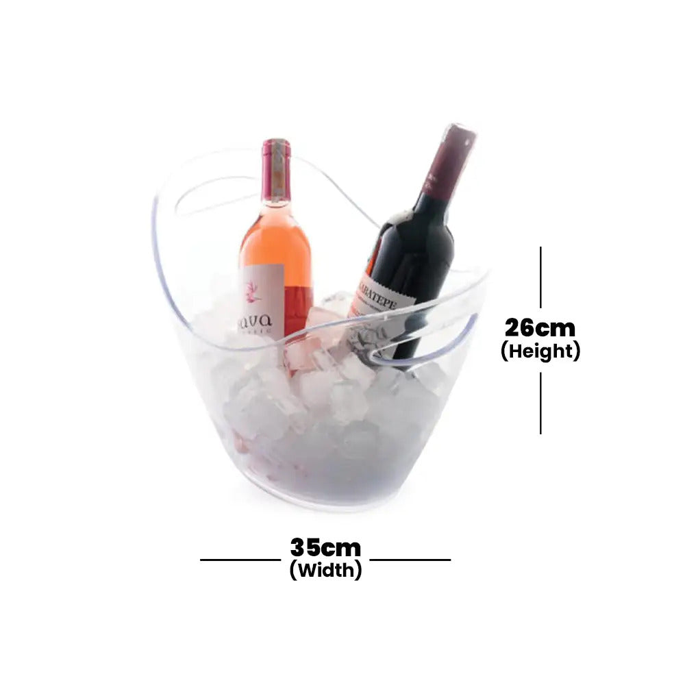 Tribeca Polycarbonate Clear Champagne Bucket 35 x 26 Cm, BOX QUANTITY 5 PCS