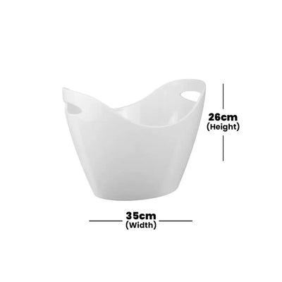 Tribeca Polycarbonate White Champagne Bucket 35 x 26 Cm, BOX QUANTITY 5 PCS