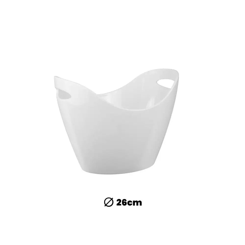 Tribeca Polycarbonate White Champagne Bucket 35 x 26 Cm, BOX QUANTITY 5 PCS