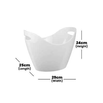 Tribeca Polycarbonate White Champagne Bucket Ps 29 x 24 x cm, BOX QUANTITY 8 PCS