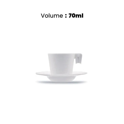 Tribeca Polycarbonate White Espresso Cup 70 ml, BOX QUANTITY 72 PCS