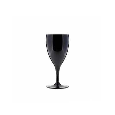 Tribeca  Premium Polycarbonate Pc Black Wine Glass 230 ml, BOX QUANTITY 60 PCS