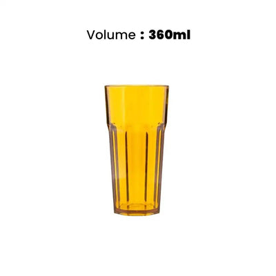 Tribeca Premium Polycarbonate Pc Clear Amber  Tumbler 360 ml, BOX QUANTITY 60 PCS