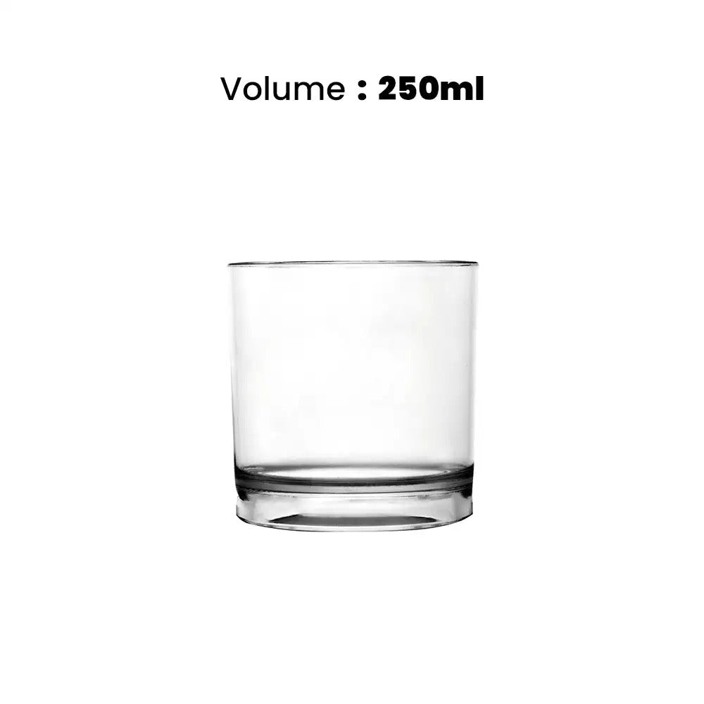 Tribeca  Premium Polycarbonate Pc Clear Whiskey Glass 250 ml, BOX QUANTITY 60 PCS