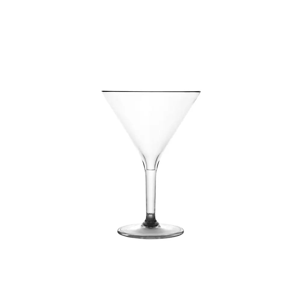 Tribeca Premium Polycarbonate Pc ClearMartini Glass 280 ml, BOX QUANTITY 48 PCS