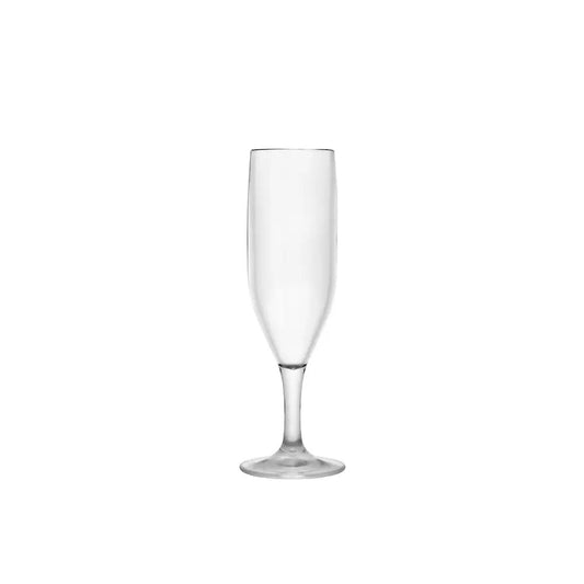 Tribeca Premium Polycarbonate Pc White Champagne Glass 180 ml, BOX QUANTITY 24 PCS