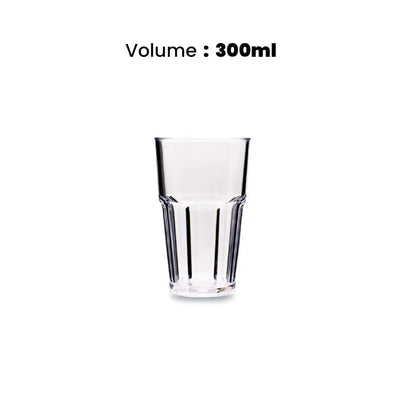 Tribeca Premium Polycarbonate Pc White Tumbler 300 ml, BOX QUANTITY 75 PCS