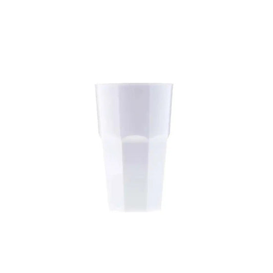 Tribeca Premium Polycarbonate Pc White Tumbler 360 ml, BOX QUANTITY 60 PCS