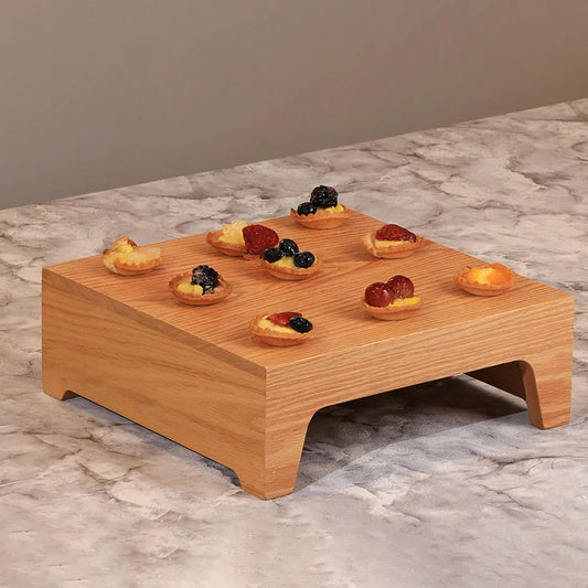 Wundermaxx Lecker Patisserie Riser, Oak Wood, L 32.5 x W 32.5 x H 8 cm