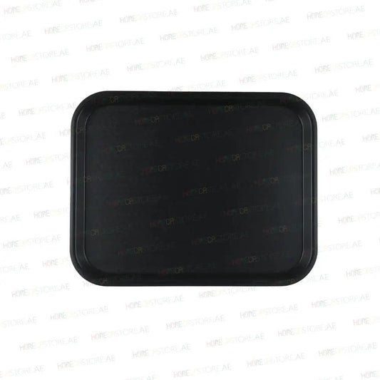 Vague Rectangle Polypropylene Fast Food Tray 45X35cm Black   6/Case   HorecaStore