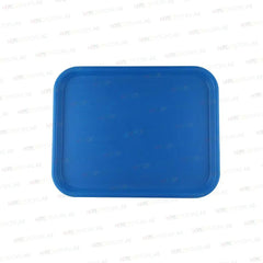 Vague Rectangle Polypropylene Fast Food Tray 45X35cm Blue - 6/Case