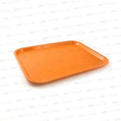 Vague Rectangle Polypropylene Fast Food Tray 45X35cm Orange   6/Case   HorecaStore