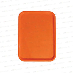 Vague Rectangle Polypropylene Fast Food Tray 45X35cm Orange - 6/Case