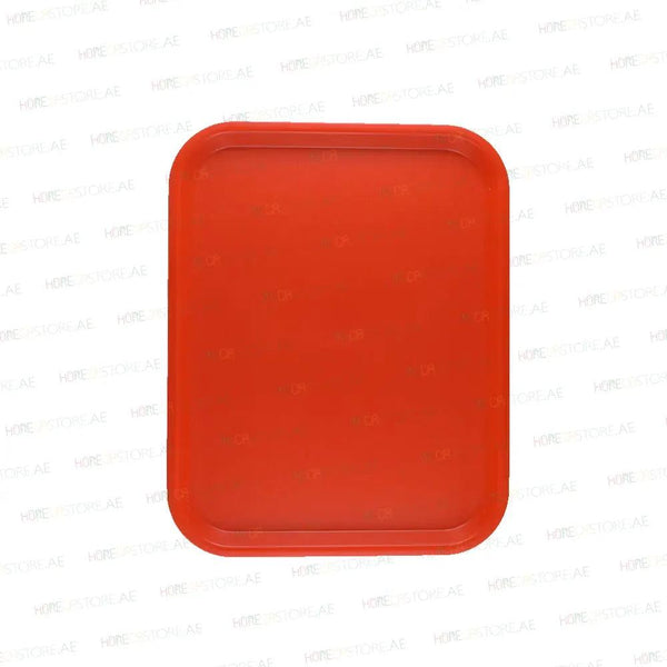 Vague Rectangle Polypropylene Fast Food Tray 45X35cm Red   6/Case   HorecaStore