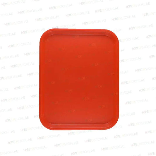 Vague Rectangle Polypropylene Fast Food Tray 45X35cm Red   6/Case   HorecaStore