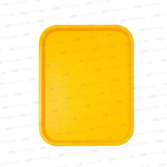 Vague Rectangle Polypropylene Fast Food Tray 45X35cm Yellow - 6/Case