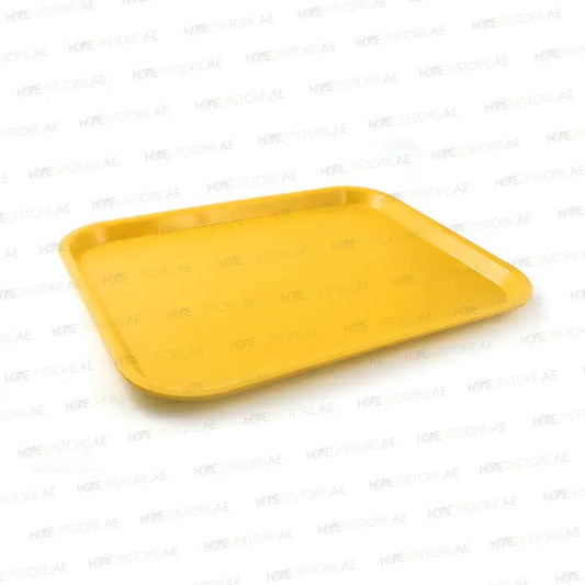 Vague Rectangle Polypropylene Fast Food Tray 45X35cm Yellow   6/Case   HorecaStore