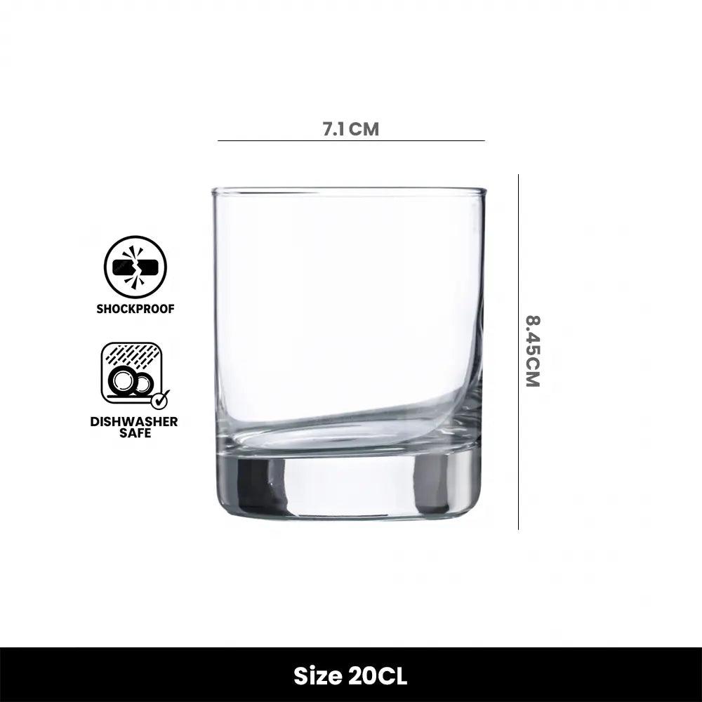 Vicrila Aiala Short Tumbler Glass, 20 cl, Pack of 12 - HorecaStore