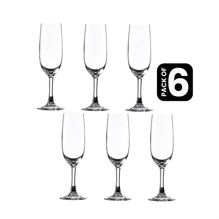 Vicrila Champenoise Champagne Flute Glass, 17 cl, Pack of 6 - HorecaStore