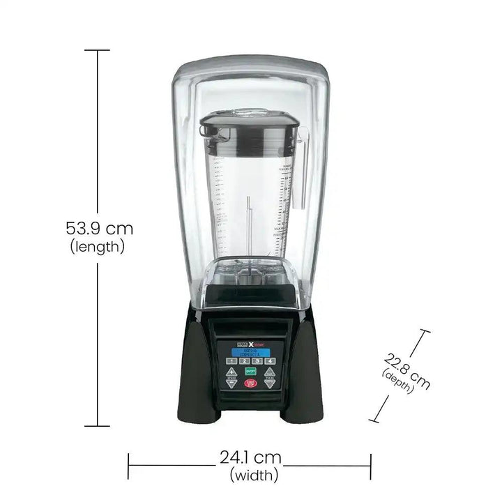 Waring Commercial Plastic Body Electric 1500W Hi-Power Bar Blender With Co-Polyester Container 2L, W23 X H54 cm - HorecaStore