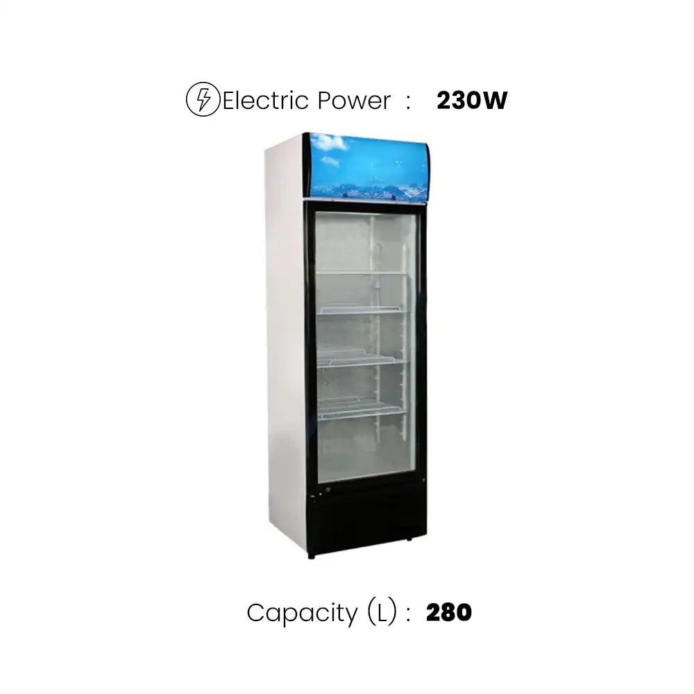 Lava Inox LS380 P1F Glass Door, 4 Moveable Shelves, 280 L Capacity, Power 230W, 61 x 61 x 183 cm   HorecaStore